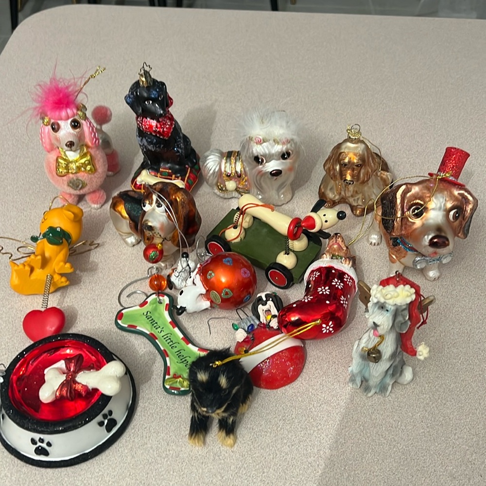 Dog Christmas ornaments
